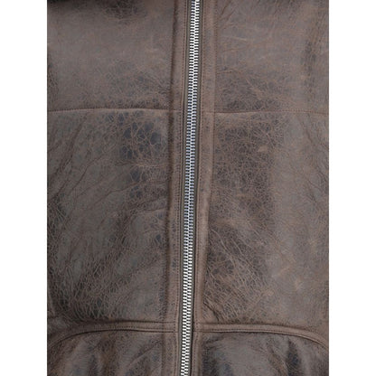 Brown Lamb Leather Biker Jacket