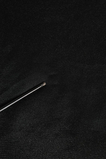 Black Logo Polyester CrewNeck Sweatshirt Sweater