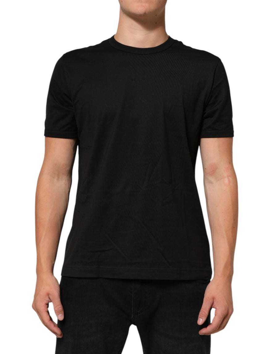 Black Goodluck 2021 Cotton Crew Neck T-shirt