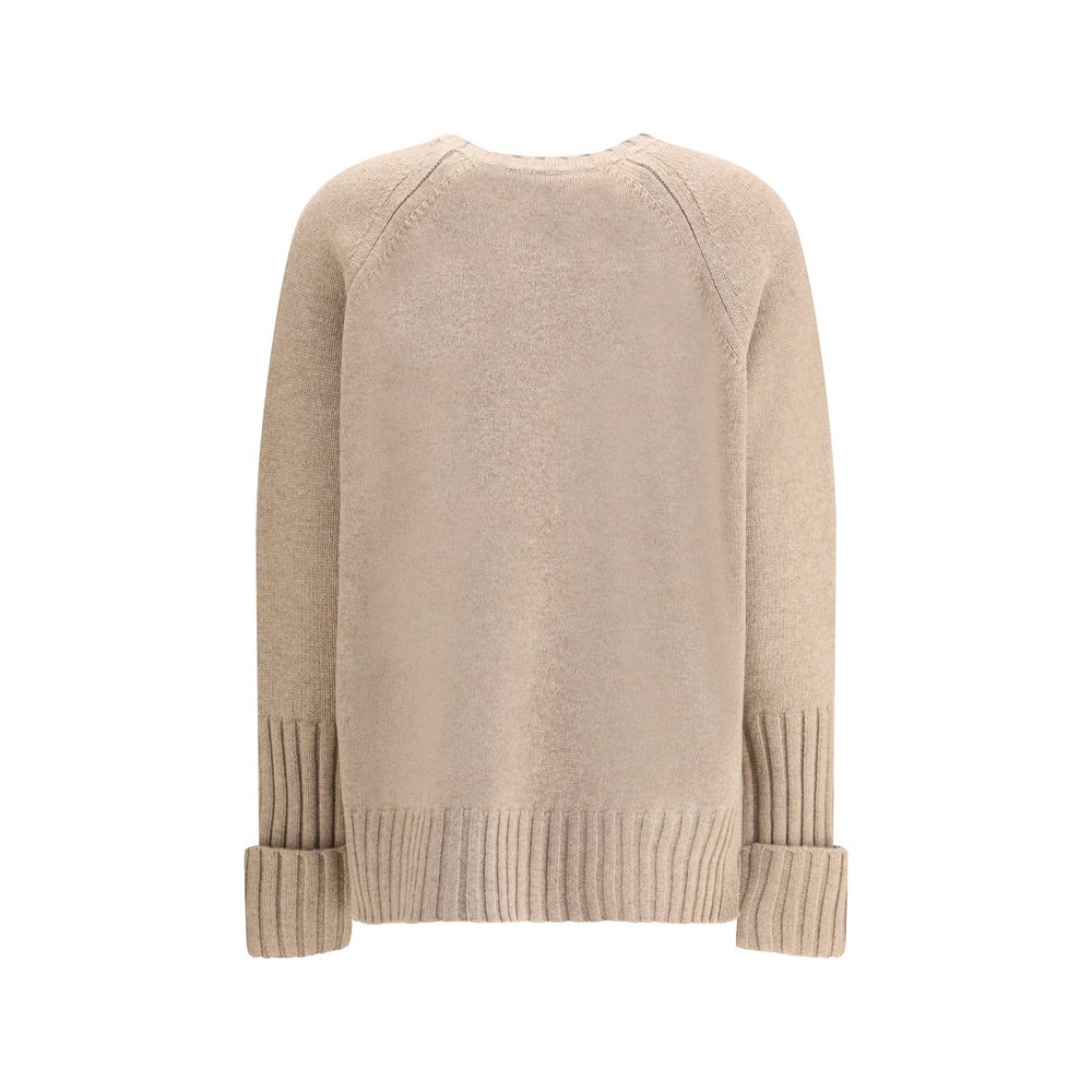 Beige Merino Wool Sweatshirt