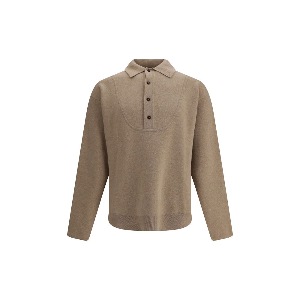 Beige Merino Wool Sweatshirt