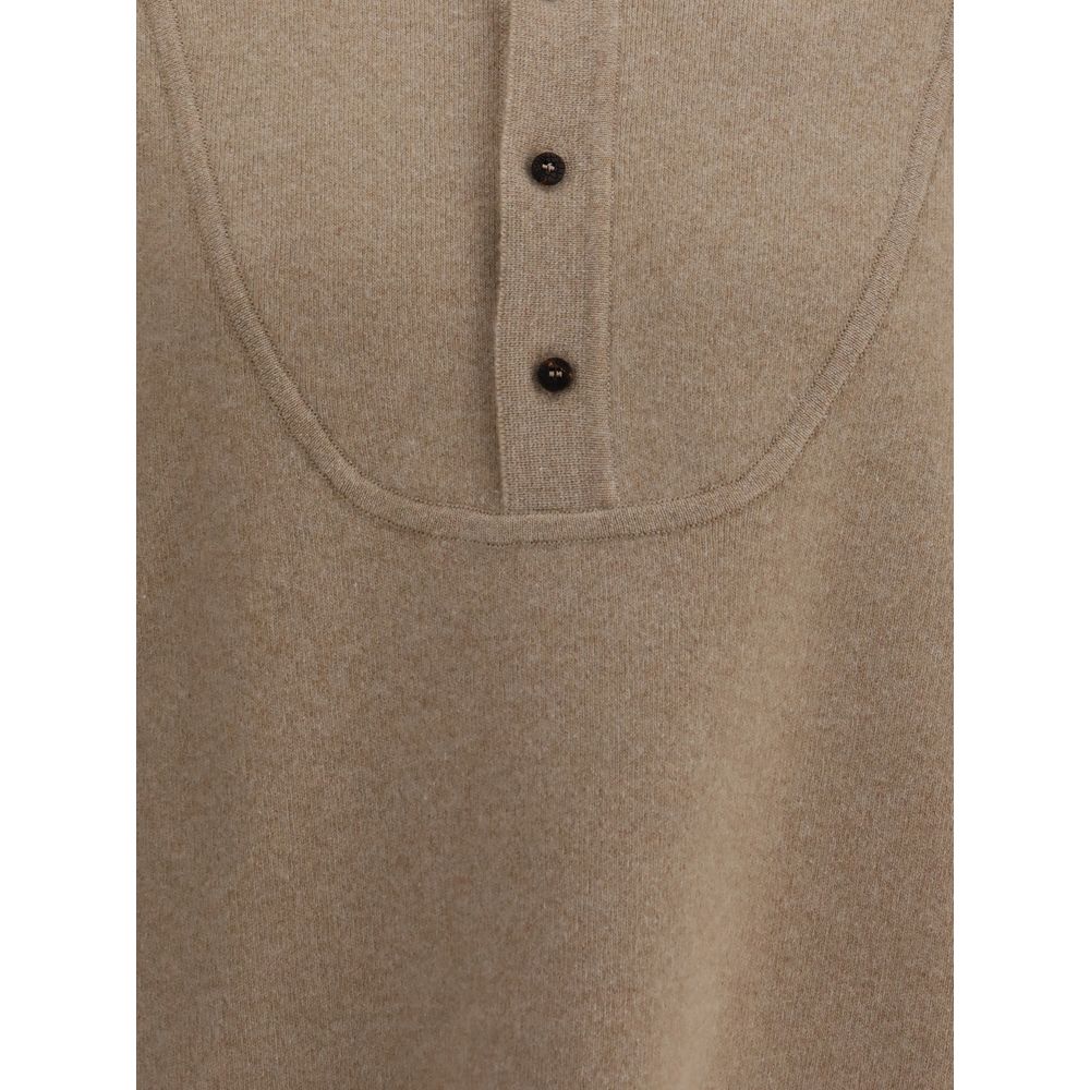 Beige Merino Wool Sweatshirt