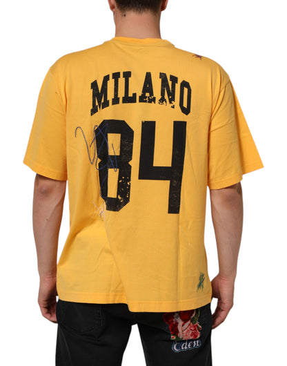 Yellow Secret Graden Floral Cotton CrewNeck T-shirt