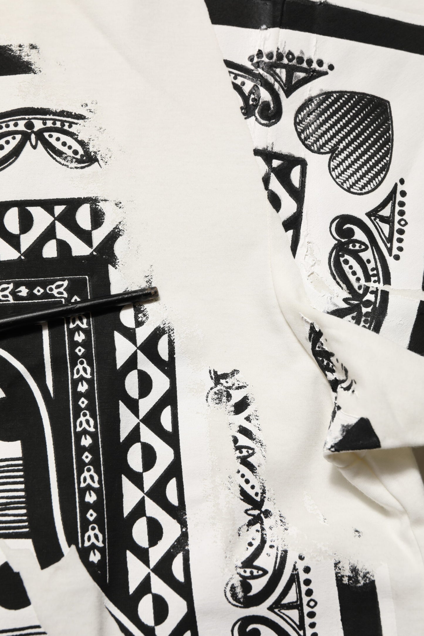 White Cotton Logo Bandana Print Men T-shirt