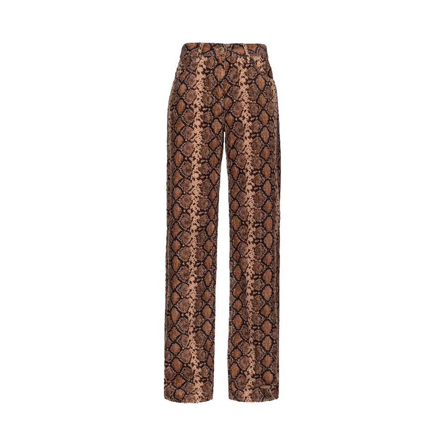 Brown Cotton Women's Corduroy Pant