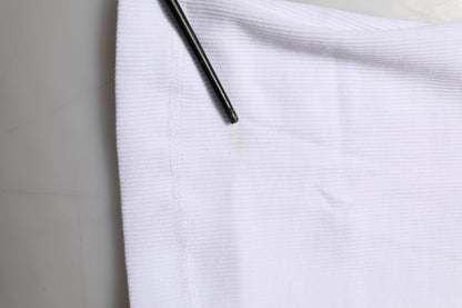 White Sleeveless Round Neck Tank Top T-shirt