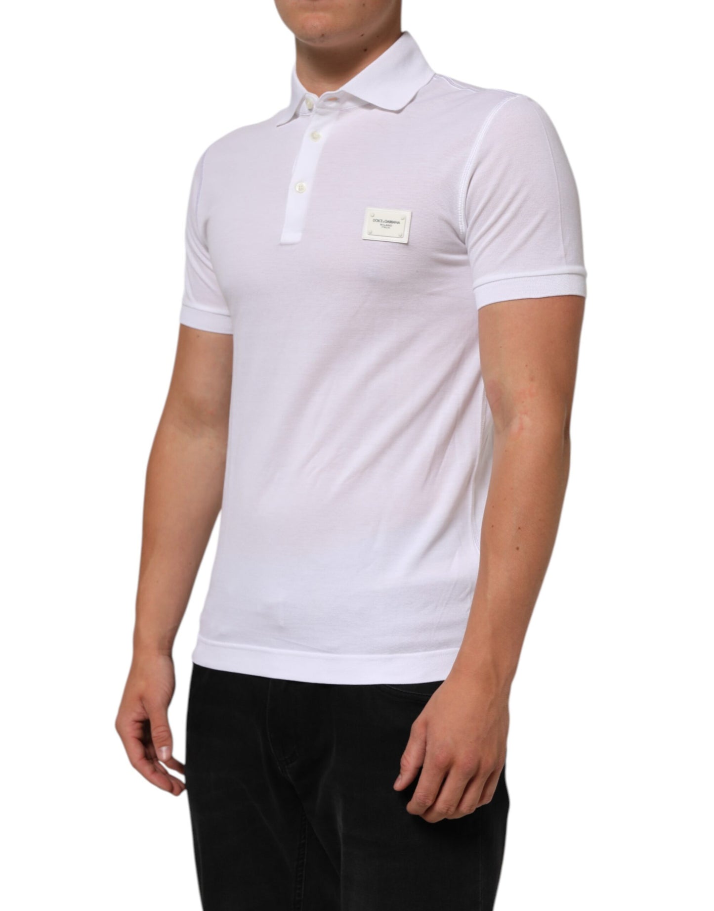 White Collared Short Sleeves Polo T-shirt