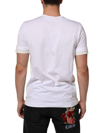 White Cotton Pocket Short Sleeves Men T-shirt