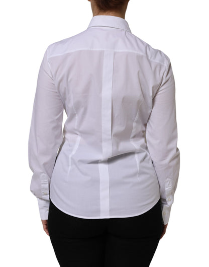 White Cotton Collared Dress Formal Shirt Top