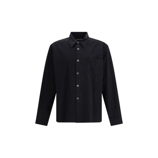 Black Cotton Dress Shirt