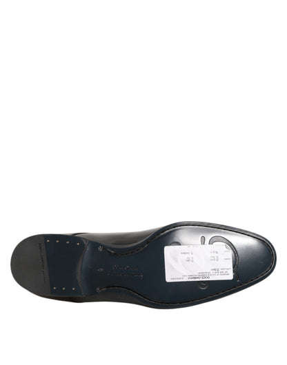 Black Calfskin Leather Derby Men Dress Shoes