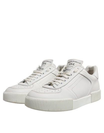 White Leather MIAMI Low Top Sneakers Shoes