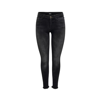 Black Cotton Skinny Jean