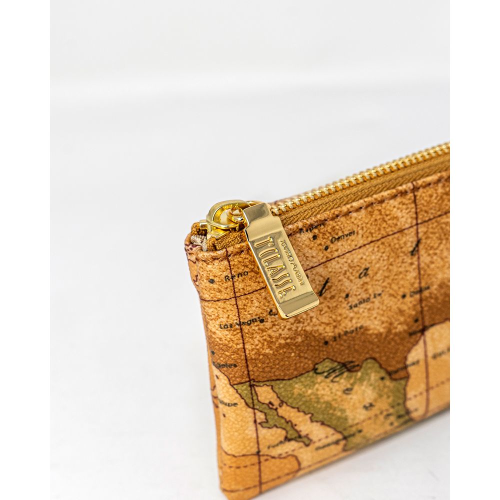 Beige Leather Clutch Bag