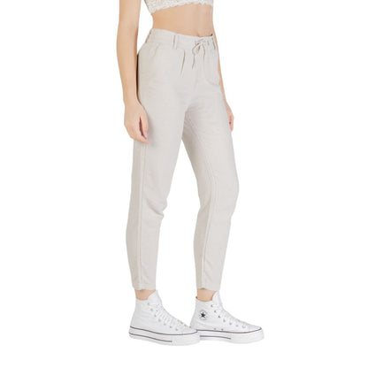 Bicolor Linen Casual Pants