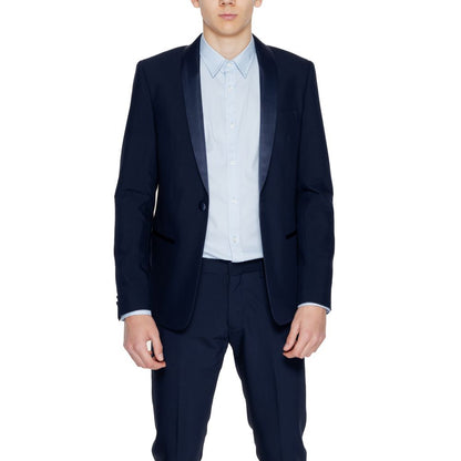 Blue Polyester Blazer