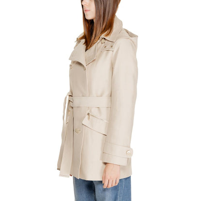 Beige Polyester Parka