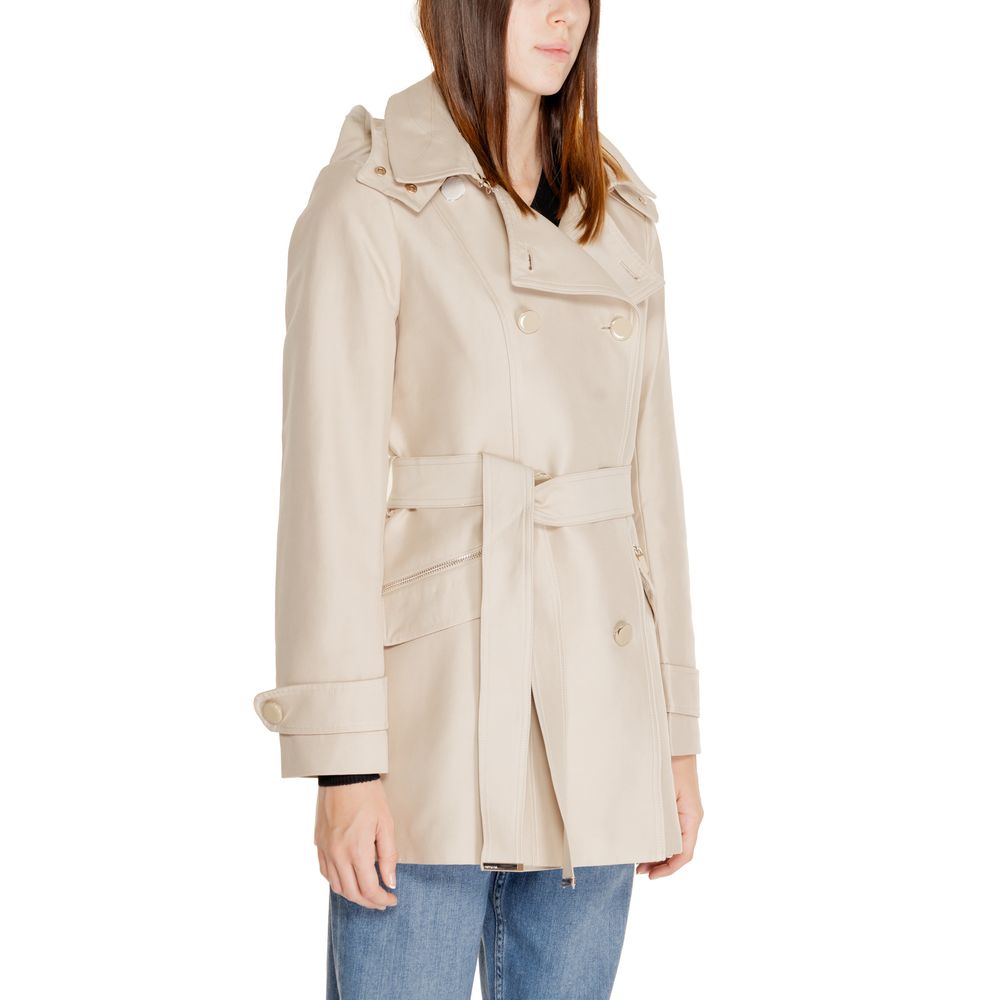 Beige Polyester Parka