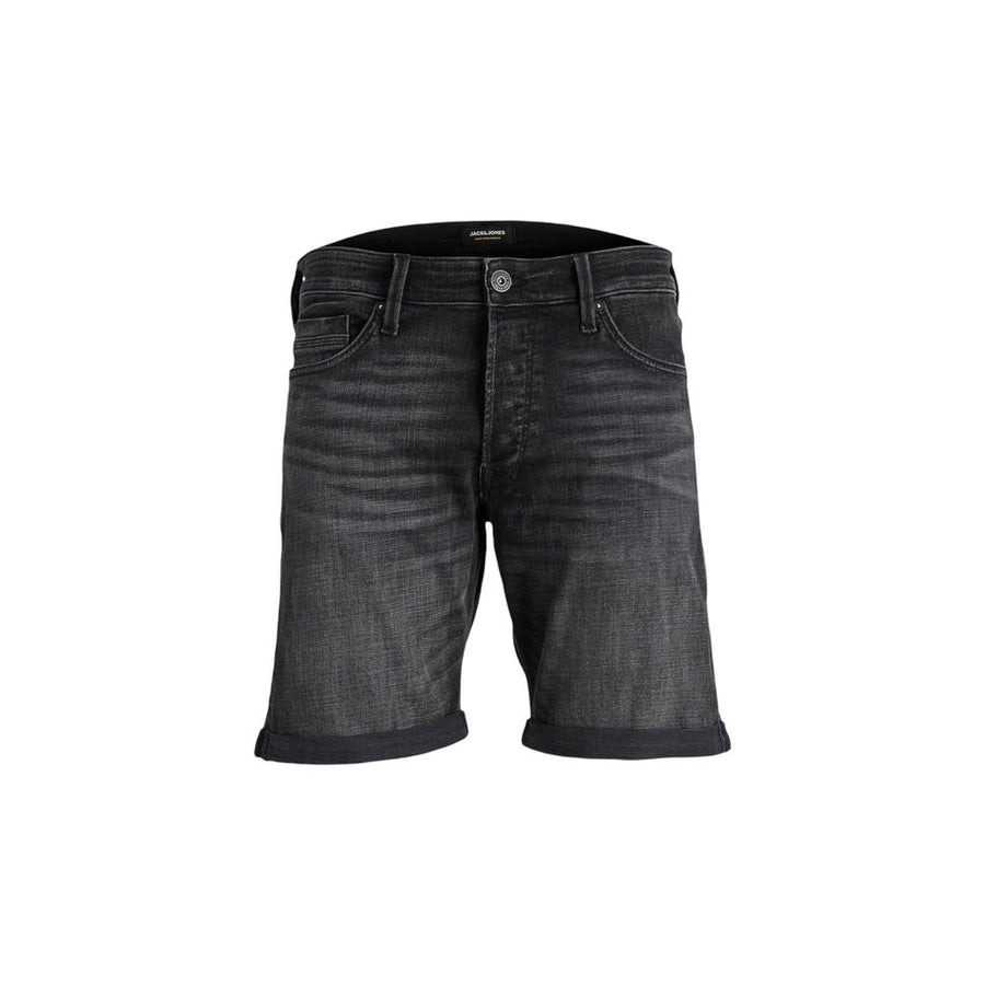 Black Cotton Bermuda Shorts