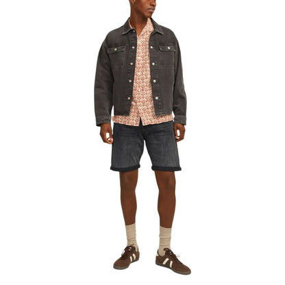 Black Cotton Bermuda Shorts