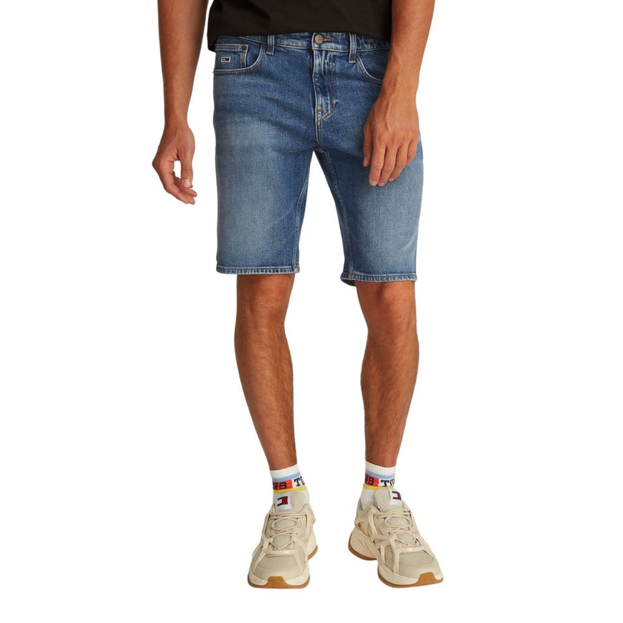 Blue Recycled Cotton Bermuda Shorts