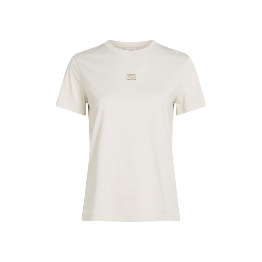 Beige Recycled Cotton T-Shirt