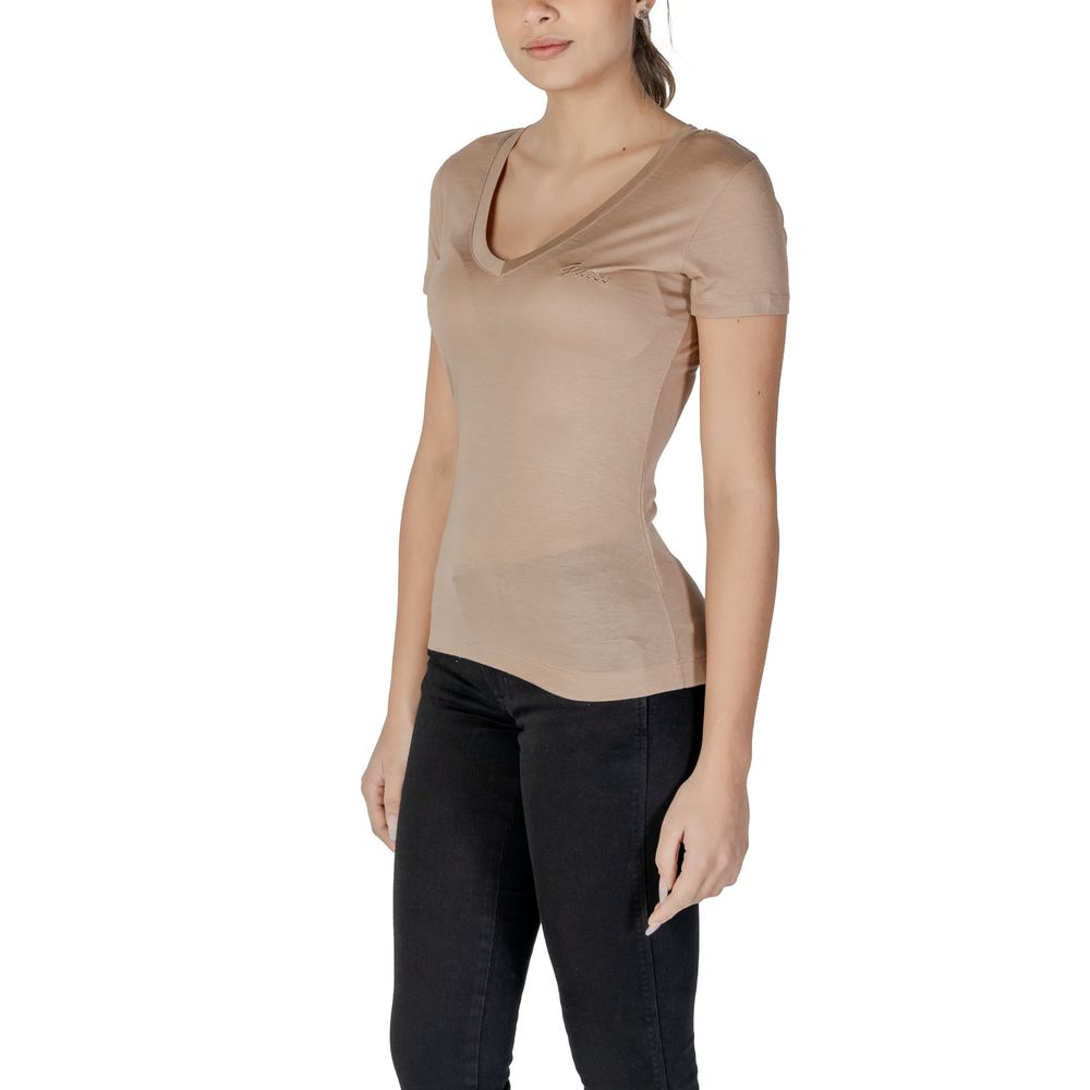 Beige Lyocell T-Shirt