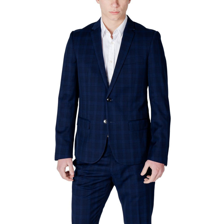 Blue Polyester Blazer