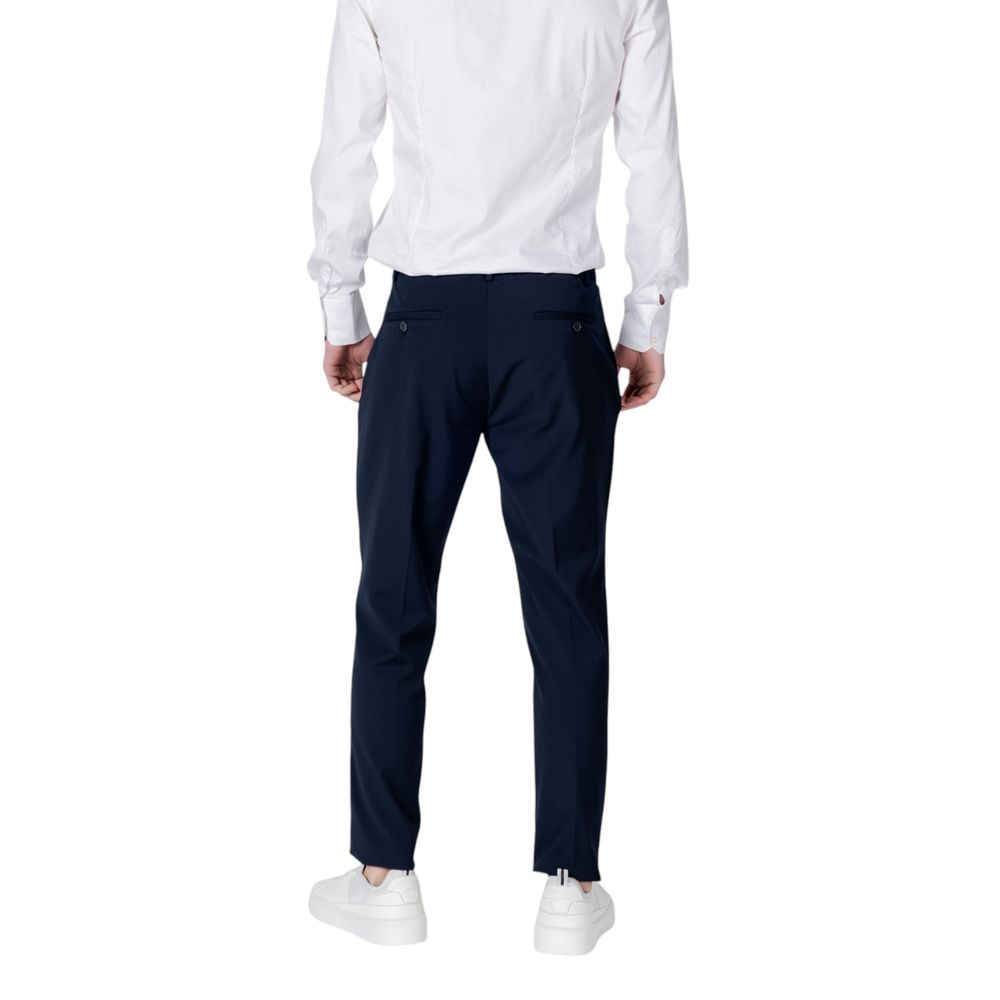 Blue Polyester Pant