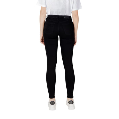 Black Cotton Skinny Jeans