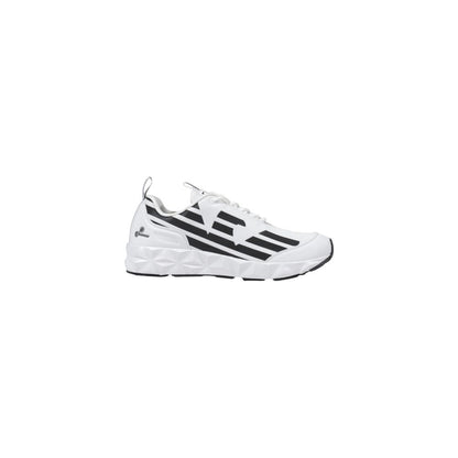 Black And White Polyester Athletic Sneakers