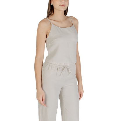 Beige Recycled Polyester Top