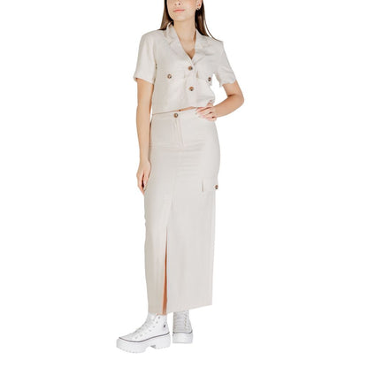 Bicolor Viscose Skirt