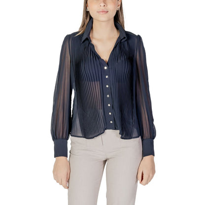 Blue Polyester Blouse