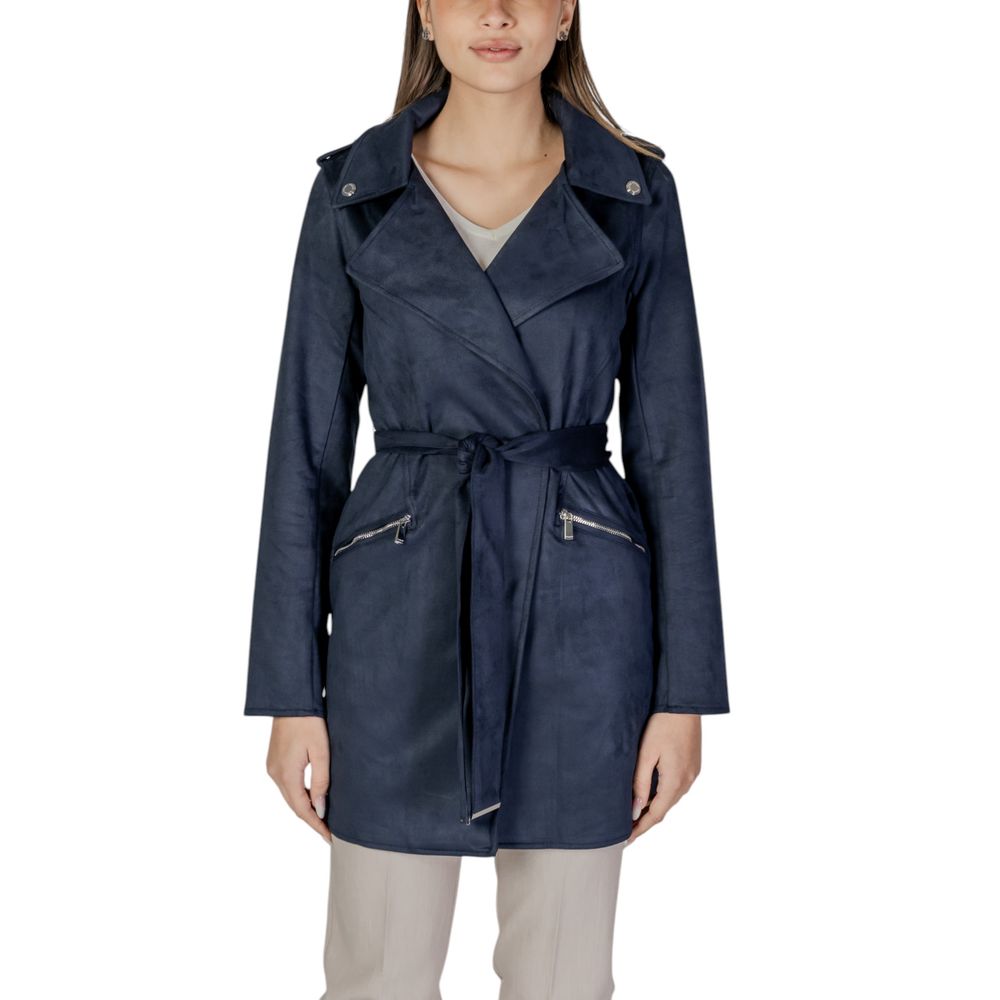 Blue Polyester Coat