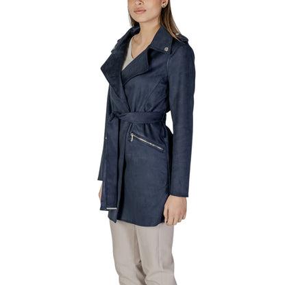Blue Polyester Coat