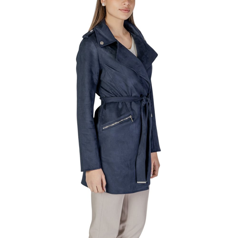 Blue Polyester Coat