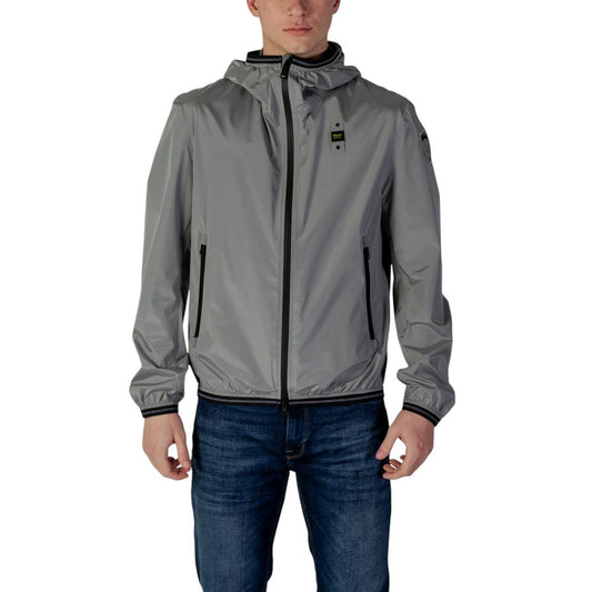 Gray Polyamide Jackets & Coat