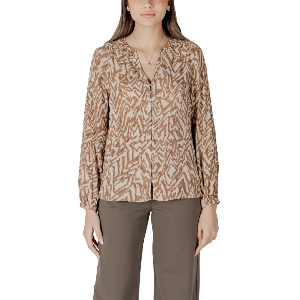 Beige Viscose Blouse