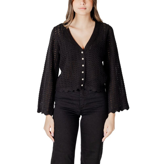 Black Cotton Cardigan