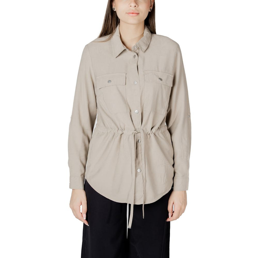 Beige Viscose Blouse