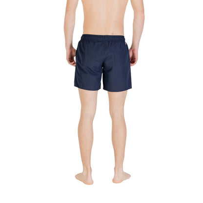 Blue Polyester Swim Short