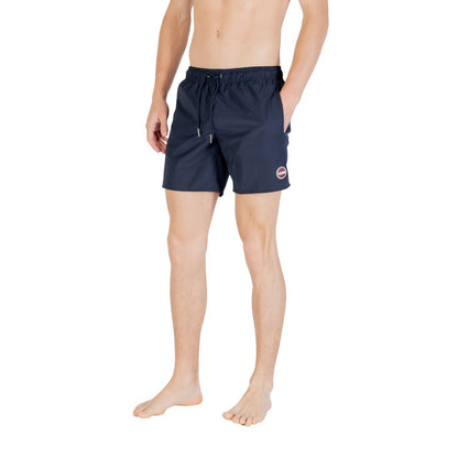 Blue Polyester Swim Short