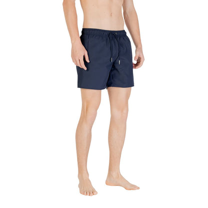 Blue Polyester Swim Short