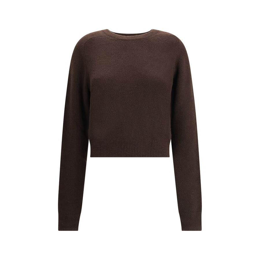 Brown Fleece Wool Cashmere Sweater