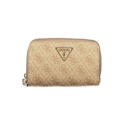 Beige Polyethylene Women Wallet