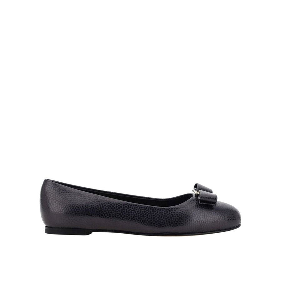 Black Calfskin Ballet Flats