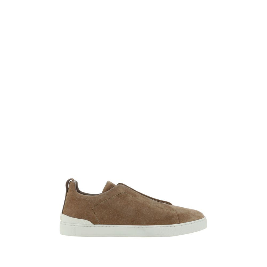 Brown Calf Leather Bos Taurus Low Top Sneakers