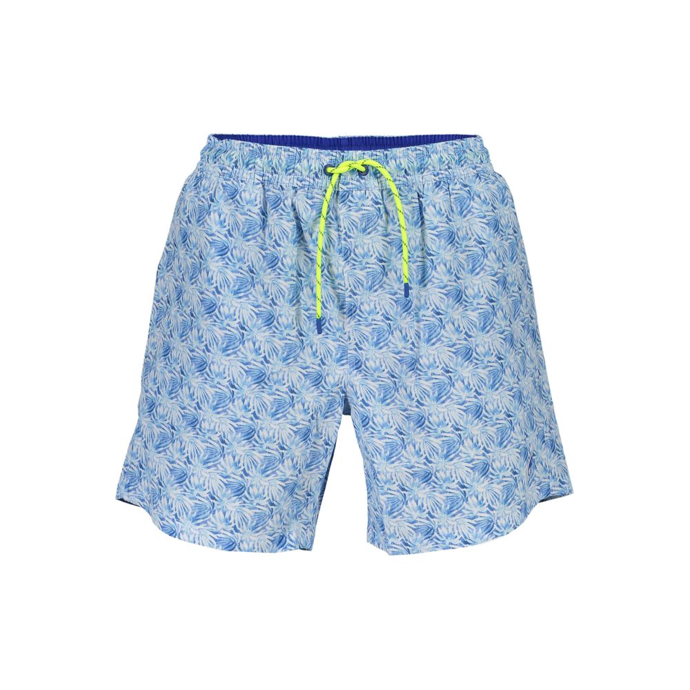 Blue Polyester Swimwear