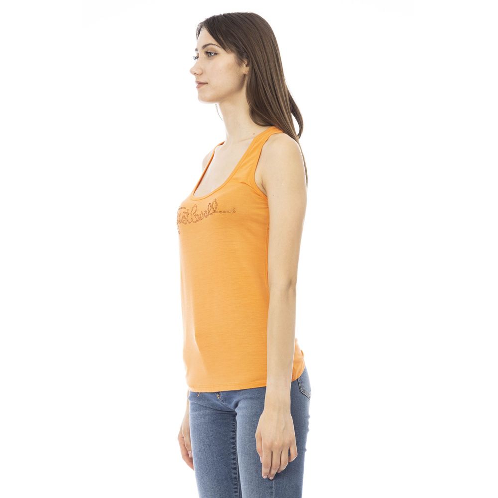 Orange Viscose Tank Top